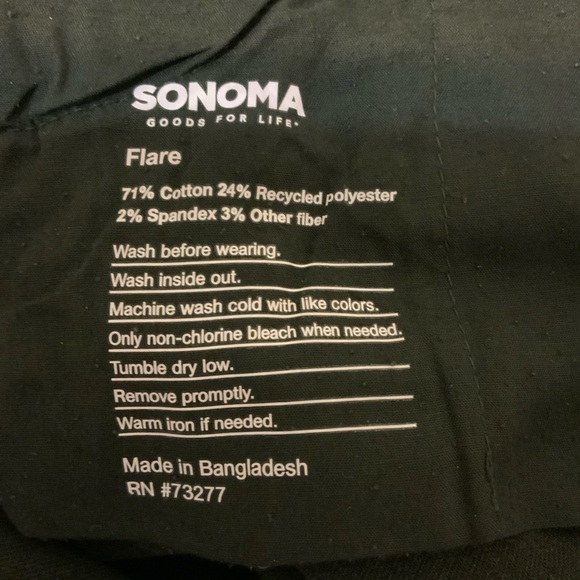 NWT Sonoma Women's Plus Sz 22W Flare Black Faded Denim  Jeans High Rise Stretch - Picture 6 of 7